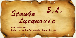 Stanko Lučanović vizit kartica